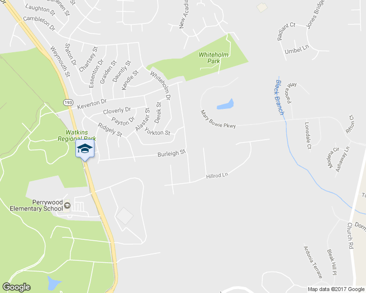 map of restaurants, bars, coffee shops, grocery stores, and more near 13300 Burleigh St in Upper Marlboro