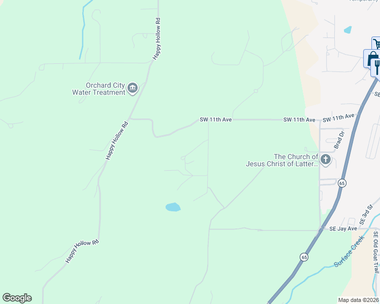 map of restaurants, bars, coffee shops, grocery stores, and more near 1550-1598 SW Painted Fork Rd in Cedaredge