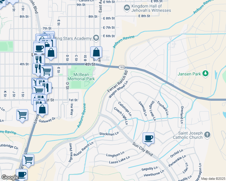 map of restaurants, bars, coffee shops, grocery stores, and more near 830 Wagon Wheel Lane in Lincoln