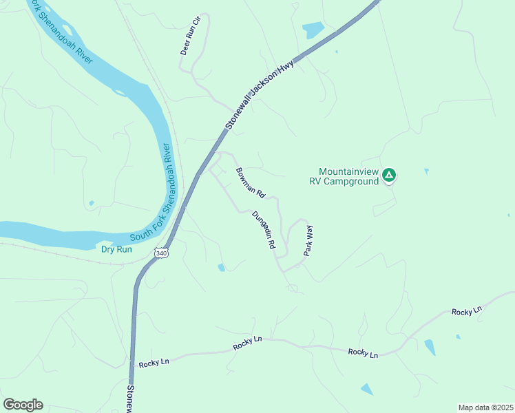 map of restaurants, bars, coffee shops, grocery stores, and more near 223 Dungadin Road in Front Royal