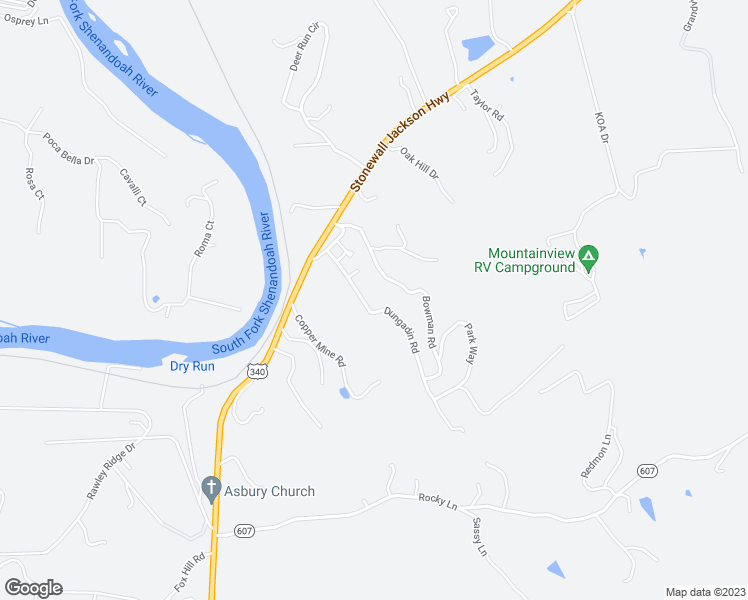 map of restaurants, bars, coffee shops, grocery stores, and more near 149 Dungadin Road in Front Royal