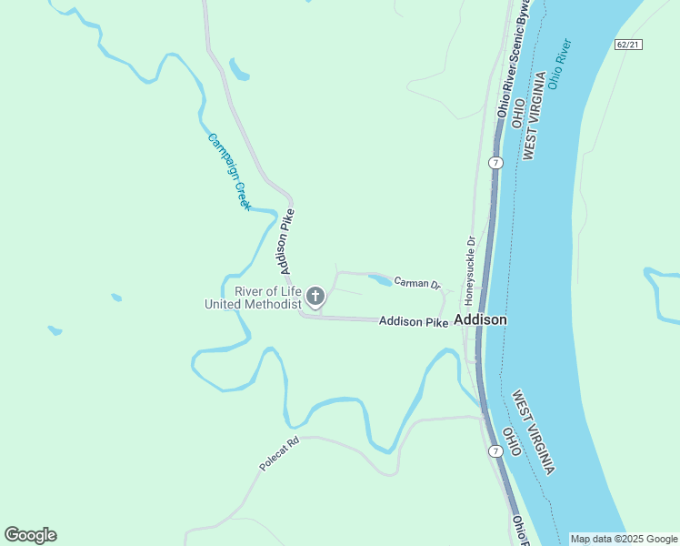 map of restaurants, bars, coffee shops, grocery stores, and more near 101 Hillview Drive in Gallipolis