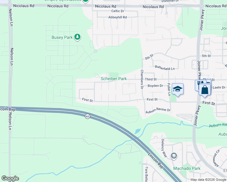 map of restaurants, bars, coffee shops, grocery stores, and more near 237 Jansen Court in Lincoln