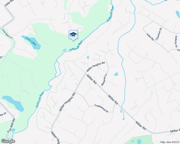 map of restaurants, bars, coffee shops, grocery stores, and more near 2955 Miller Heights Road in Oakton