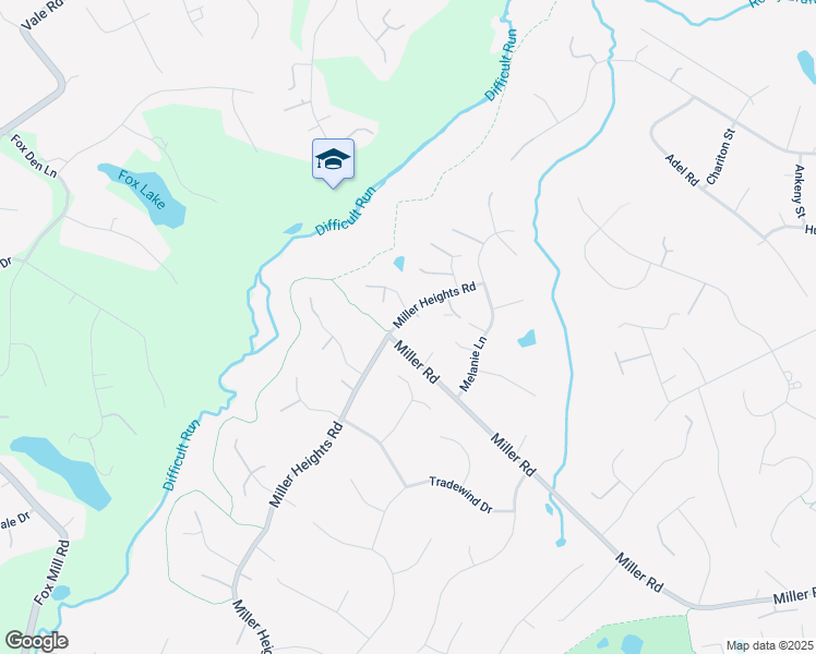 map of restaurants, bars, coffee shops, grocery stores, and more near 2955 Miller Heights Road in Oakton