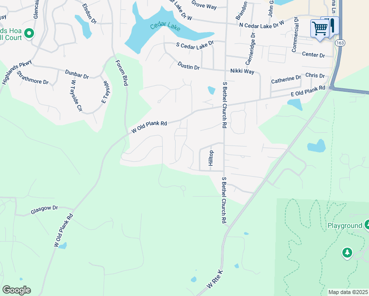 map of restaurants, bars, coffee shops, grocery stores, and more near 314 West Old Plank Road in Columbia