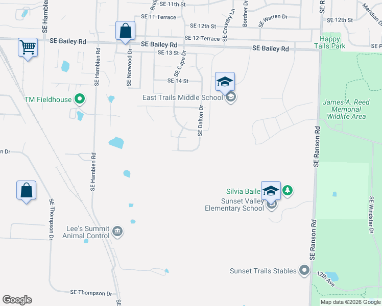 map of restaurants, bars, coffee shops, grocery stores, and more near 905 Southeast Hocker Circle in Lee's Summit