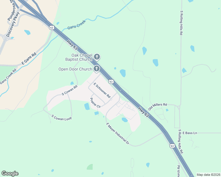 map of restaurants, bars, coffee shops, grocery stores, and more near 5201-5419 U.S. 63 in Columbia