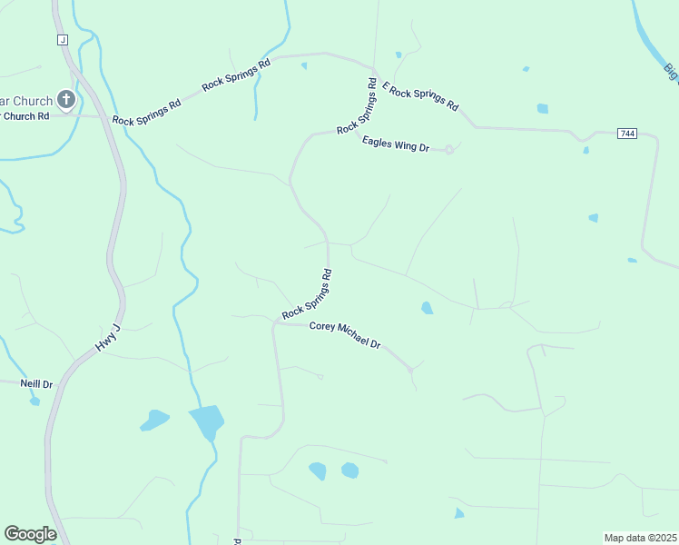 map of restaurants, bars, coffee shops, grocery stores, and more near 1674 Rock Springs Road in Wright City