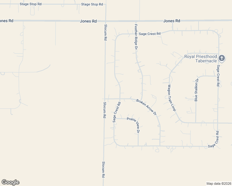 map of restaurants, bars, coffee shops, grocery stores, and more near 18865 Sage Crest Road in Peyton