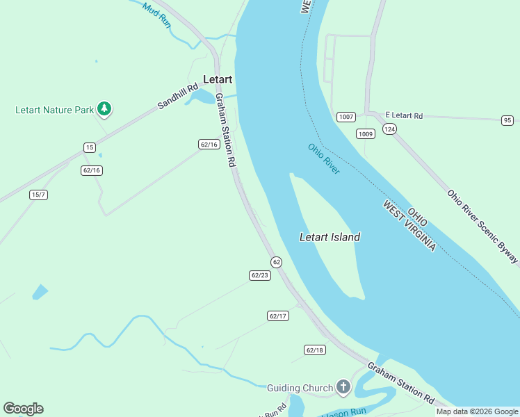 map of restaurants, bars, coffee shops, grocery stores, and more near 16537 Graham Station Road in Letart