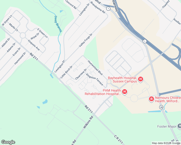 map of restaurants, bars, coffee shops, grocery stores, and more near 4 Clearview Drive in Milford