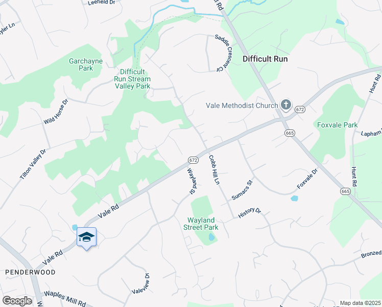 map of restaurants, bars, coffee shops, grocery stores, and more near 3215 Latigo Ct in Oakton