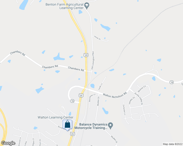 map of restaurants, bars, coffee shops, grocery stores, and more near Old Lexington Pike in Walton