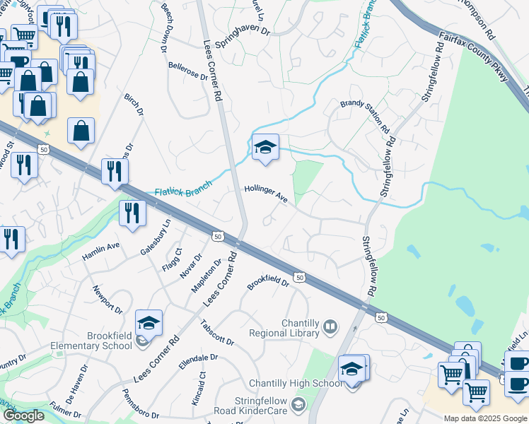 map of restaurants, bars, coffee shops, grocery stores, and more near 3918 Kernstown Court in Fairfax