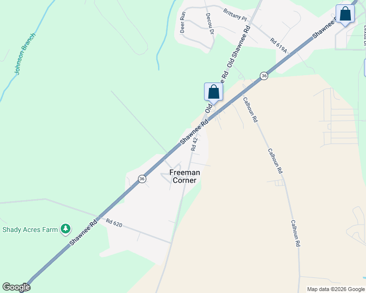 map of restaurants, bars, coffee shops, grocery stores, and more near 7107 Shawnee Road in Milford