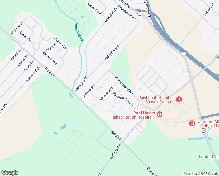 map of restaurants, bars, coffee shops, grocery stores, and more near 14 Clearview Drive in Milford