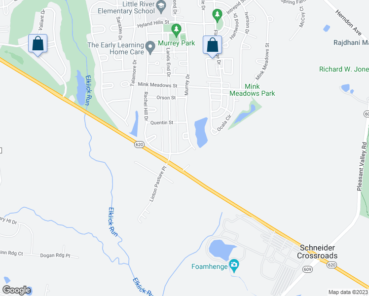 map of restaurants, bars, coffee shops, grocery stores, and more near 26246 Rachel Hill Drive in Chantilly