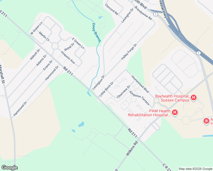 map of restaurants, bars, coffee shops, grocery stores, and more near 11 Little Birch Drive in Milford