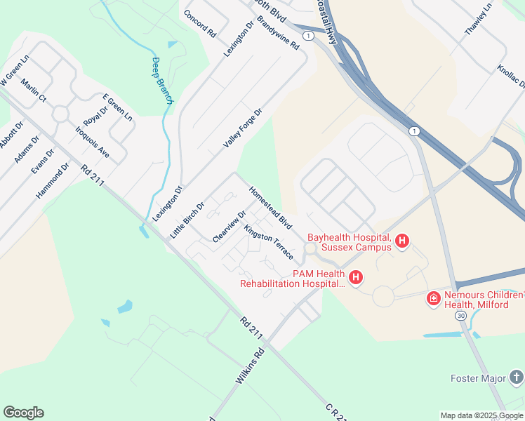 map of restaurants, bars, coffee shops, grocery stores, and more near 4 Clearview Drive in Milford