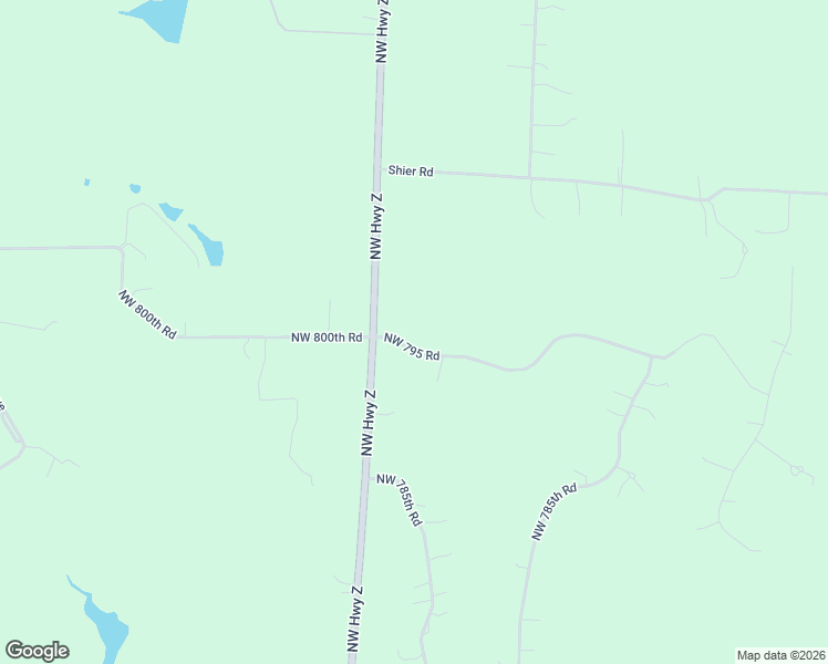 map of restaurants, bars, coffee shops, grocery stores, and more near 1657 Northwest 795 Road in Bates City