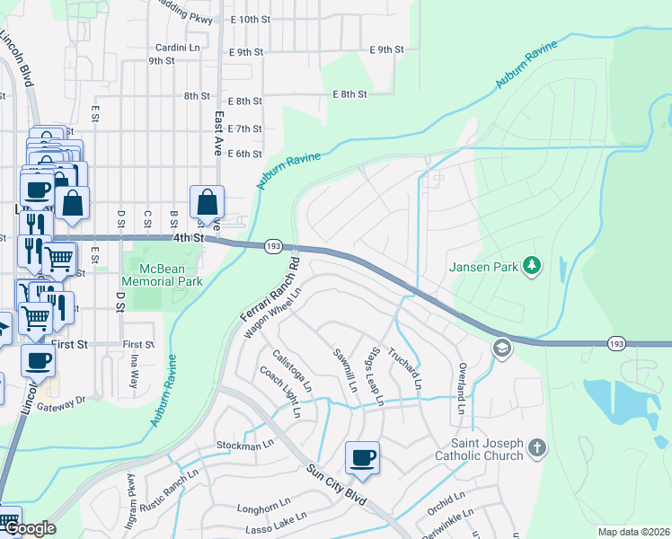 map of restaurants, bars, coffee shops, grocery stores, and more near 938 Wagon Wheel Lane in Lincoln