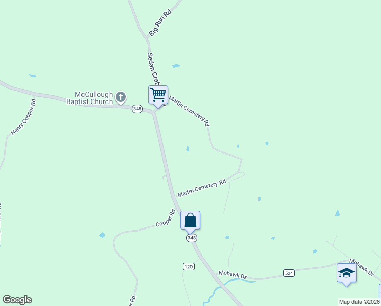 map of restaurants, bars, coffee shops, grocery stores, and more near 525 Martin Cemetery Road in Lucasville