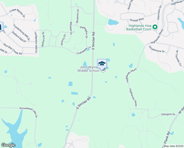 map of restaurants, bars, coffee shops, grocery stores, and more near 5550 South Sinclair Road in Columbia