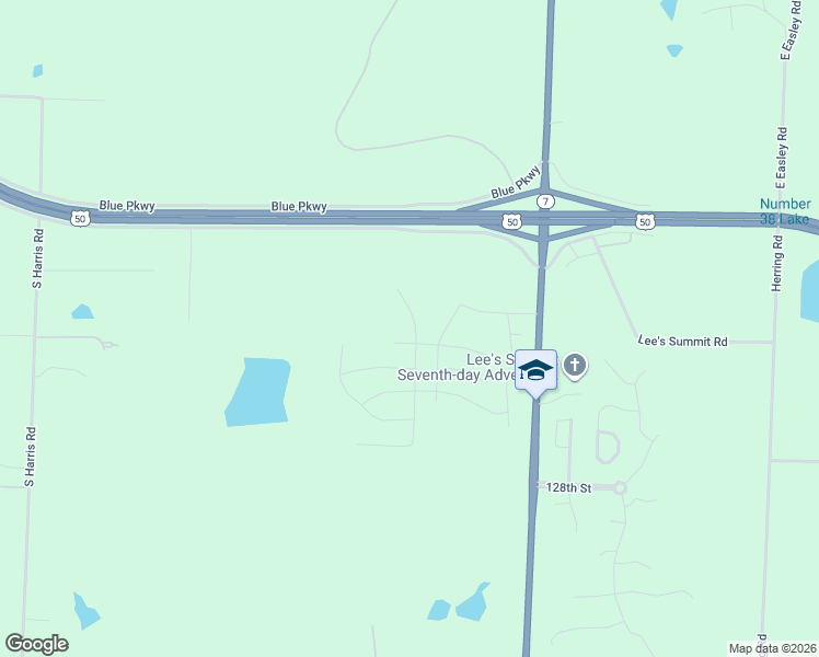 map of restaurants, bars, coffee shops, grocery stores, and more near Outer Road West in Lee's Summit