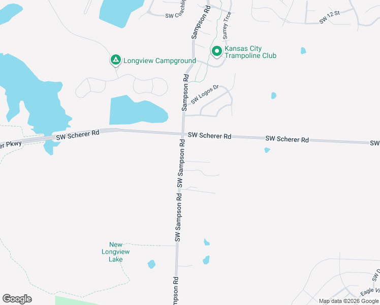 map of restaurants, bars, coffee shops, grocery stores, and more near 2937 Southwest Scherer Road in Lee's Summit