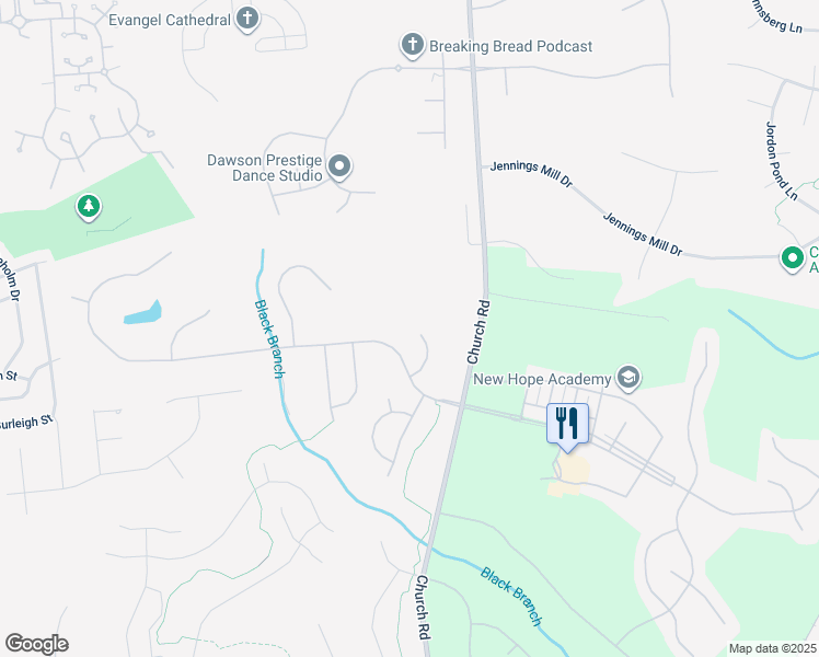 map of restaurants, bars, coffee shops, grocery stores, and more near 401 Rifton Court in Upper Marlboro