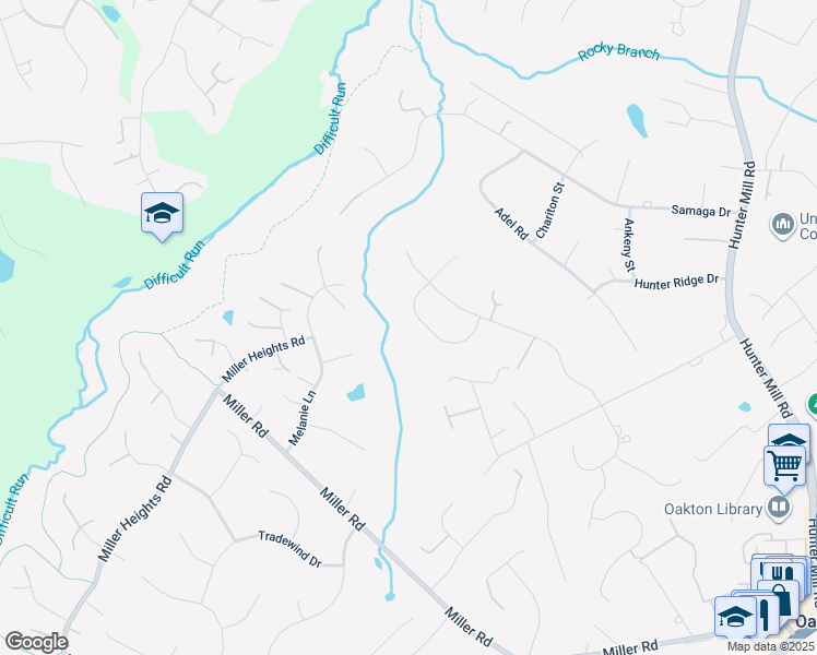map of restaurants, bars, coffee shops, grocery stores, and more near 2906 Oakton Ridge Circle in Oakton
