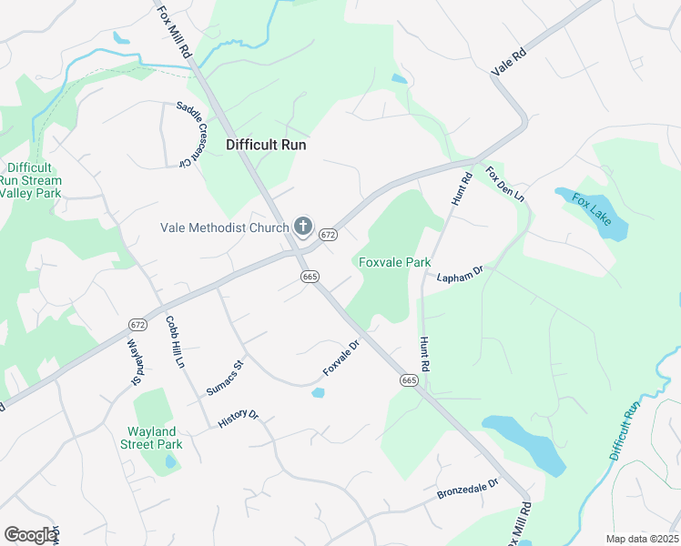 map of restaurants, bars, coffee shops, grocery stores, and more near 3209 Fox Mill Road in Oakton
