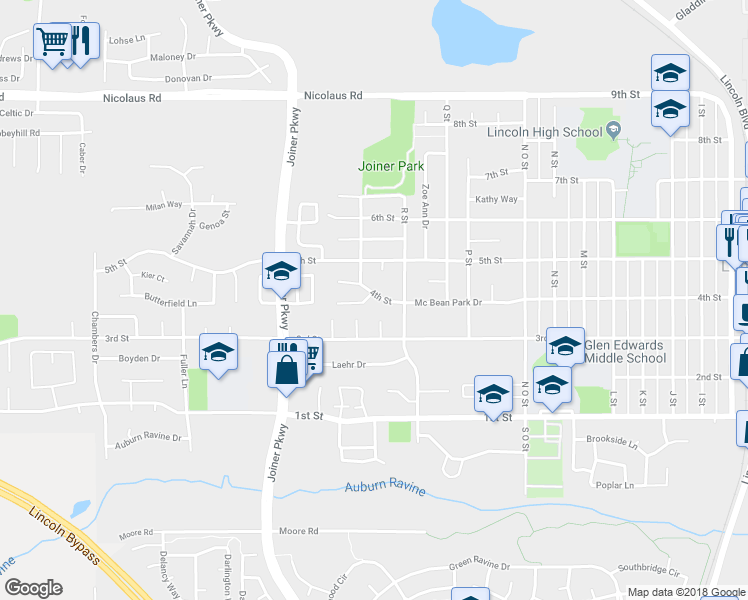 map of restaurants, bars, coffee shops, grocery stores, and more near 1701 Richard Court in Lincoln