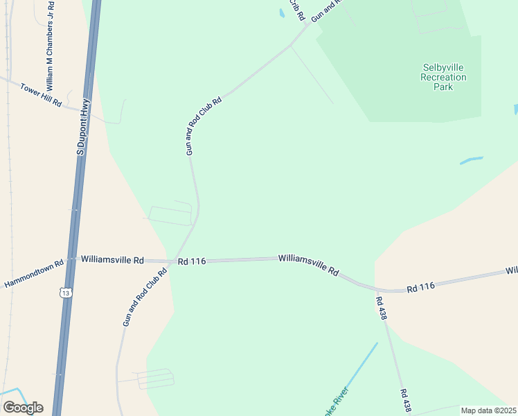map of restaurants, bars, coffee shops, grocery stores, and more near 597 Williamsville Road in Harrington