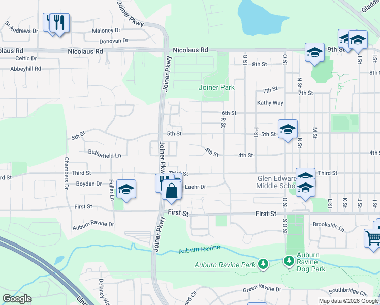 map of restaurants, bars, coffee shops, grocery stores, and more near 1732 Richard Court in Lincoln