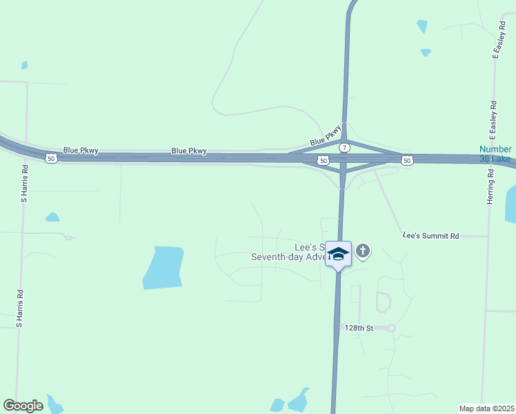 map of restaurants, bars, coffee shops, grocery stores, and more near Outer Road West in Lee's Summit