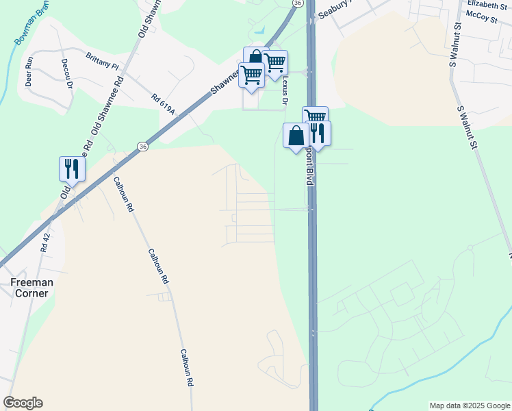 map of restaurants, bars, coffee shops, grocery stores, and more near 12088 Geyer Avenue in Milford