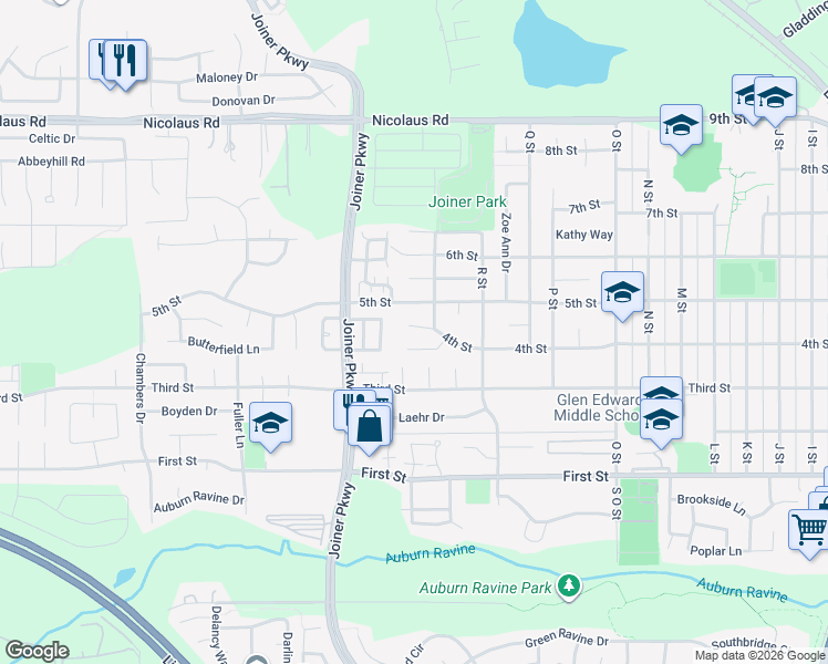 map of restaurants, bars, coffee shops, grocery stores, and more near 1732 Richard Court in Lincoln