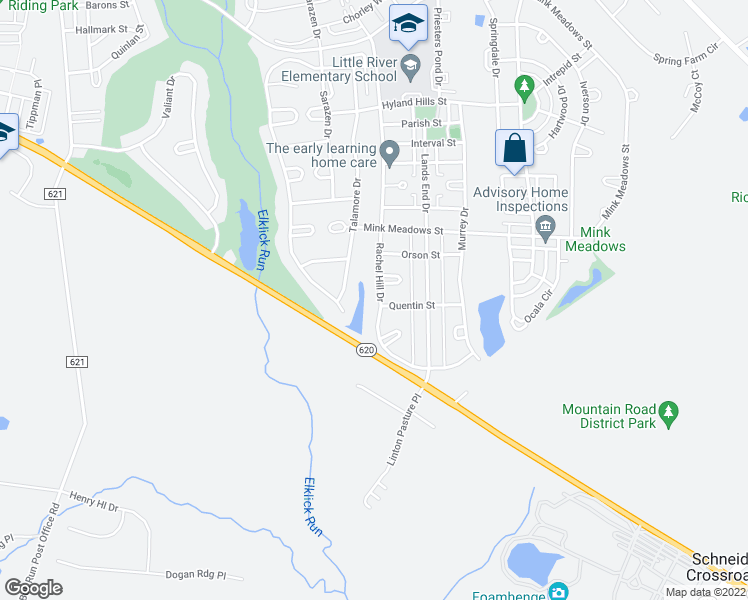 map of restaurants, bars, coffee shops, grocery stores, and more near 26157 Rachel Hill Drive in Chantilly