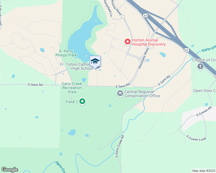map of restaurants, bars, coffee shops, grocery stores, and more near 3500 East Gans Road in Columbia