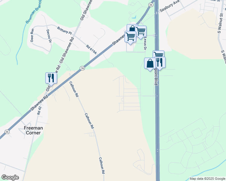 map of restaurants, bars, coffee shops, grocery stores, and more near Kristen Drive in Milford