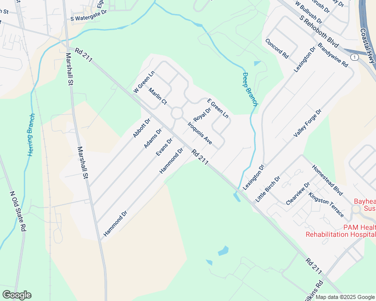 map of restaurants, bars, coffee shops, grocery stores, and more near 650 Hammond Drive in Milford