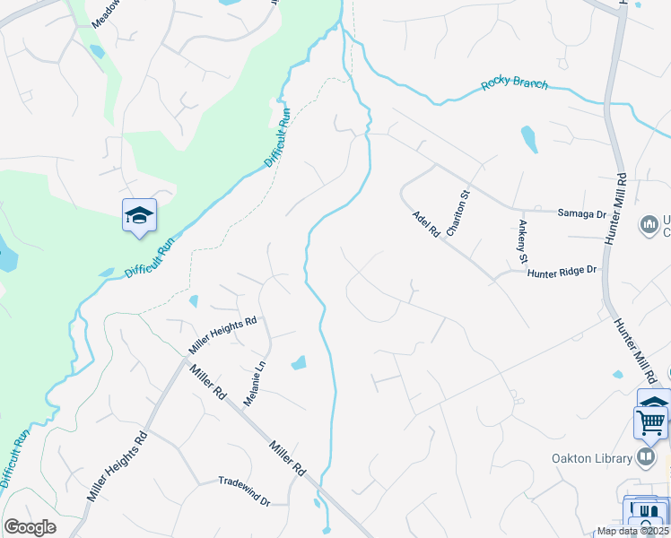 map of restaurants, bars, coffee shops, grocery stores, and more near 10693 Oakton Ridge Court in Oakton