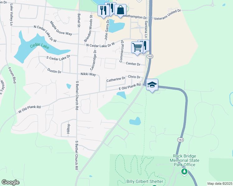 map of restaurants, bars, coffee shops, grocery stores, and more near 328-330 Chris Drive in Columbia