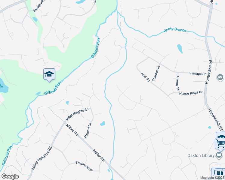 map of restaurants, bars, coffee shops, grocery stores, and more near 10695 Oakton Ridge Court in Oakton