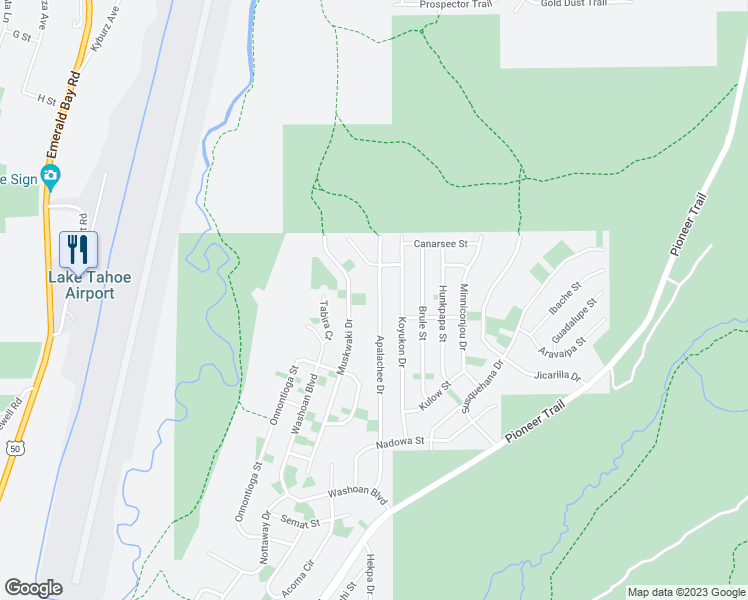 map of restaurants, bars, coffee shops, grocery stores, and more near 1866 Apalachee Drive in South Lake Tahoe