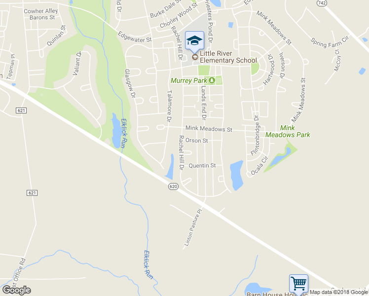 map of restaurants, bars, coffee shops, grocery stores, and more near 43434 Oxen Lane in Chantilly