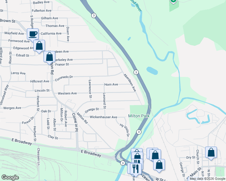 map of restaurants, bars, coffee shops, grocery stores, and more near 3812 Western Avenue in Alton