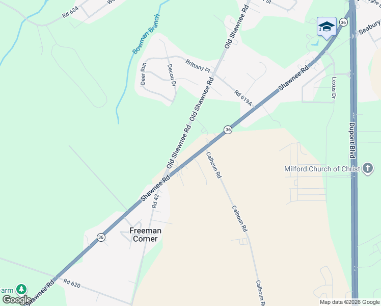 map of restaurants, bars, coffee shops, grocery stores, and more near 6945 Pleasonton Drive in Milford